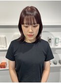 バーガンディーカラー　くびれ巻き