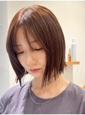 切りっぱなしボブ/ミディアム/ミニボブ
