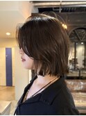 ブリーチなしブラウンベージュカラー赤み消しカラー