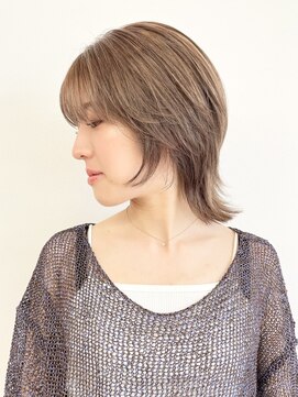 モリオフロムロンドン 松戸店(Morio from London) 【松戸　松田】ミディアムウルフ　ベージュカラー