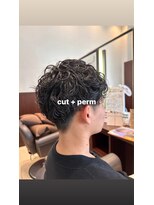 アクセスムーン 龍ヶ崎店(Access Moon)&nbsp;お手入れ楽ちん。メンズパーマヘア。