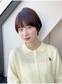 前髪ありショートカットひし形ショートヘア