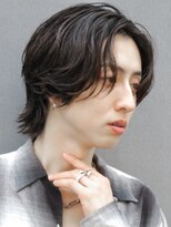 テン 心斎橋(tenn.)&nbsp;メンズセンターパート七三分けパートニュアンスパーマ刈り上げ