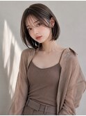 忙しいママの秋モカグレージュボブ