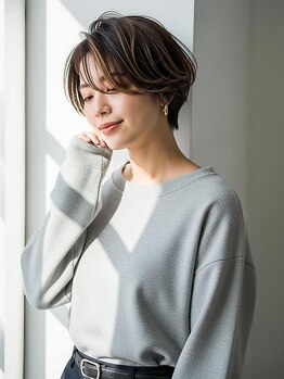 ロックワークオレンジ 西中島店(ROCK WORK ORANGE)の写真/【西中島南方徒歩3分】髪の重さをカットする特殊技術《フレンチカットグラン》で綺麗にまとまるショート☆
