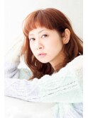 眉上バングオン眉ショートバングふんわりレイヤー 30代40代