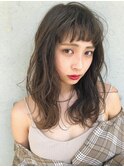 【GiseL】ふわふわほつれ髪グレージュ　ダブルカラーブリーチ