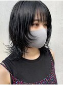 大人かわいいウルフレイヤー#前髪#暗髪#アッシュ