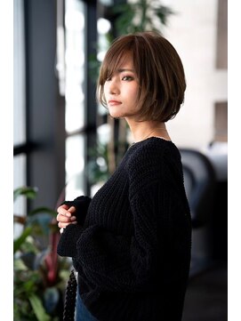 ケアリー 武蔵小杉(Carelly) 大人かわいい前髪セシルカットココアブラウンフリンジウェーブ