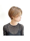 【Gigi渋谷l】前髪がポイント韓国ラベンダーカラーショートボブ