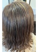 アッシュカラー＋ハイライト