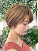 30代40代大人女性/前髪ありショートボブ/ショートヘア/髪質改善