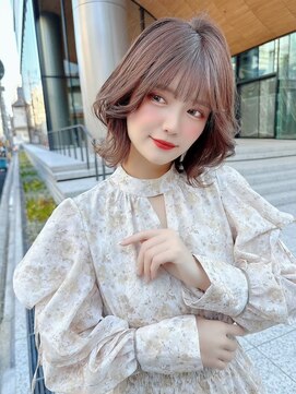 ロンド ジュルード 名古屋(Lond jeloud) トリートメント ブリーチなしダブルカラー 前髪縮毛矯正　1