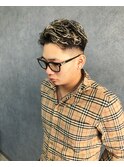 極道パーマ×ホワイトハイライト