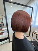 オレンジ☆切りっぱなしボブ