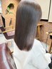 【髪質改善】エイジング毛酸性ストレート+カット+4層TR　￥17500