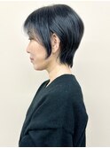 ＊くびれショート大人可愛い黒髪ショート前下がり前髪30代40代1