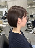 うるつやミニボブ/船橋/くすみベージュ/細めハイライト