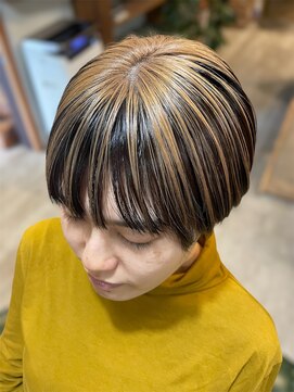 ルーム 富木島店(room) ハンサムショート×アンブレラカラー