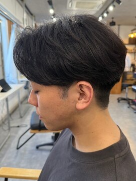 フゥ 宇都宮(FeU) 栃木メンズパーマメンズカットセンターパートメンズマッシュ緩め