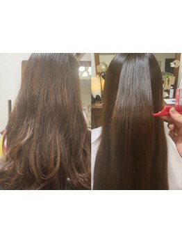 【お悩み解決】広がり,パサつき,うねりなどお悩みは人それぞれ。髪の状態に合わせた薬剤で理想の仕上がりに