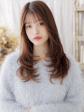 カバーヘア ブリス 川口(COVER HAIR bliss) ミストバングチェリーブラウンデジタルパーマc7川口20代30代40代