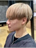 王道マッシュ】透明感ブロンド×ナチュラルストレート
