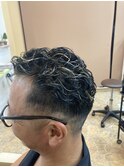バックパーマ＆ハイライト