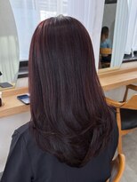 リュンヌ(Lune)&nbsp;ダークワインレッドカラー/たっぷりレイヤーカット/YU194