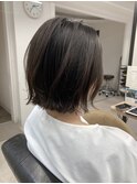 切りっぱなし外ハネボブ　レイヤーカット