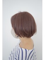 ビーヒアナウ N゜03 金沢駅西店(BE HERE NOW)&nbsp;ピンクアッシュ大人かわいい小顔ひし形ショートボブ20代30代40代