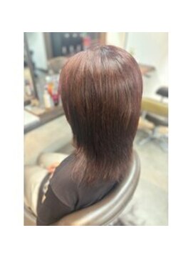 明るい白髪染め/フェミニンロング/白髪ぼかしハイライト