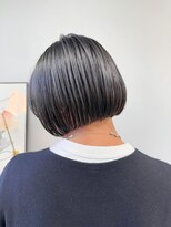 ヘアー アイス 御器所本店(HAIR ICI) 黒髪小顔レイヤーボブパーマ×暗髪透明感冬カラー