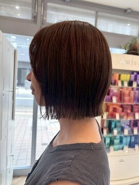 ロミー 本厚木(ROMMY.) くびれボブ◎ウォームブラウン大人ボブ髪質改善◎20代~50代