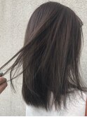 アッシュブラック×セミロング