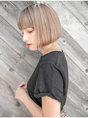 ことりベージュ×ショートボブ