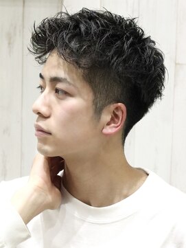 ヨシザワインク プレミアム 横浜 桜木町店(YOSHIZAWA Inc. PREMIUM) くせ毛風アイロンパーマツーブロックアップバングショート