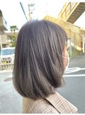 結べるボブ×グレージュカラー　【中田】