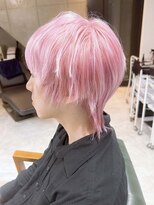 デイズ(days)&nbsp;ピンクカラーツーブロックマッシュショート  ウルフハイライト