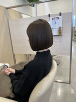 アドラーブル 長岡リバーサイド千秋店(adorable) 切りっぱなしボブ×透明感カーキグレージュ