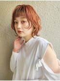 くびれレイヤーマッシュウルフ/伸ばしかけボブ/ハイトーンボブ