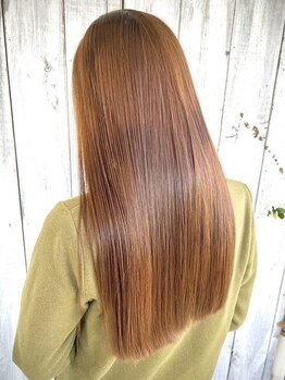 エスハートオブヘアー 植田店(ES Heart of HAIR)の写真/くせの悩みさよなら！一人一人の髪質・ダメージに合わせて今流行りのナチュラルストレートに仕上げます♪