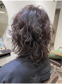 ウェーブパーマ_ソフトウルフヘア