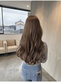ブリーチなしダブルカラー透明感ミルクティーベージュ