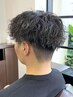 【パーマ】カット＋ツイストスパイラル+シェービング+眉毛カット