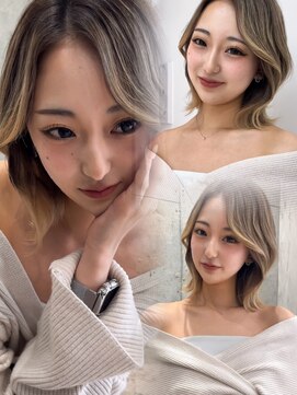 ロンドルピナス 小倉(Lond Lupinus) ブルーブラック/ワイドバング/美髪のススメ/外ハネボブ/北九州/