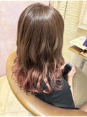 グラデーションアプリコットオレンジカラー