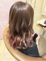 ブランシェ ヘアデザイン(BLANCHE hair design)&nbsp;グラデーションアプリコットオレンジカラー