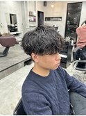 波巻きスパイラル 波巻きパーマ メンズカット 葛西