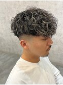 メッシュハイライトスパイラルパーマツイストパーマツーブロック